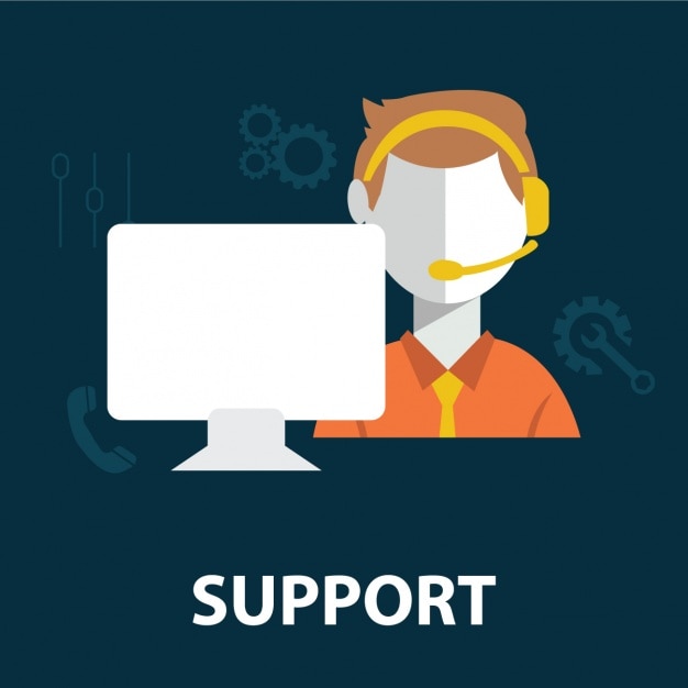 Gratis Vector ondersteuning werknemer