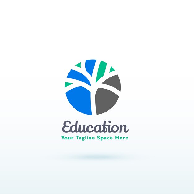 Onderwijs of vaardigheid logo concept met creatief boom ontwerp