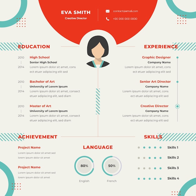 Gratis vector online curriculum vitae-concept