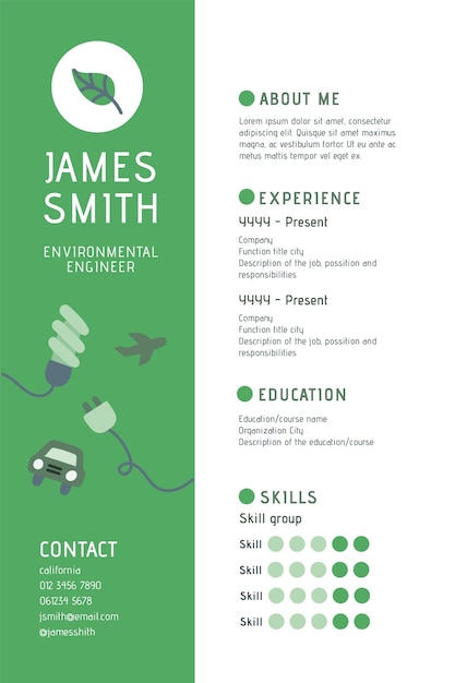 Online curriculum vitae-sjabloon