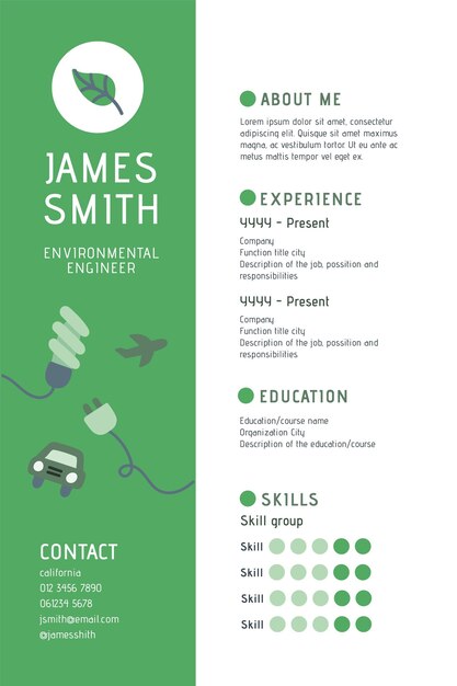 Online curriculum vitae-sjabloon