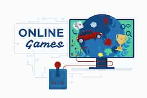 Gratis vector online games op de computer