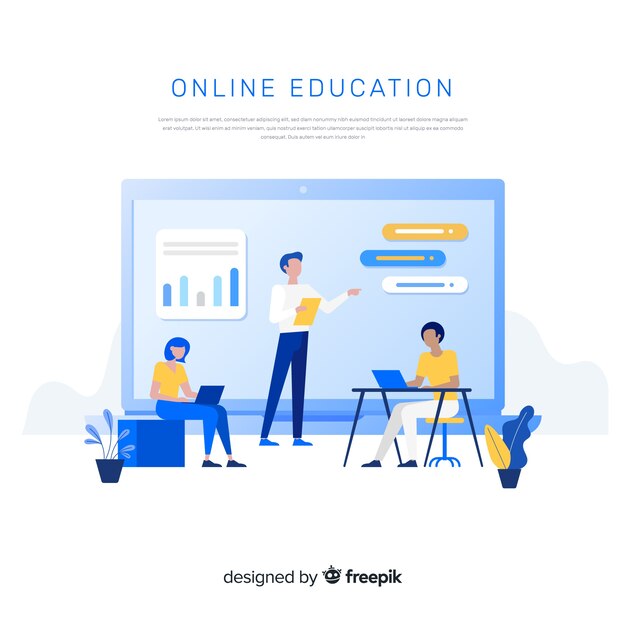 Online onderwijs achtergrond