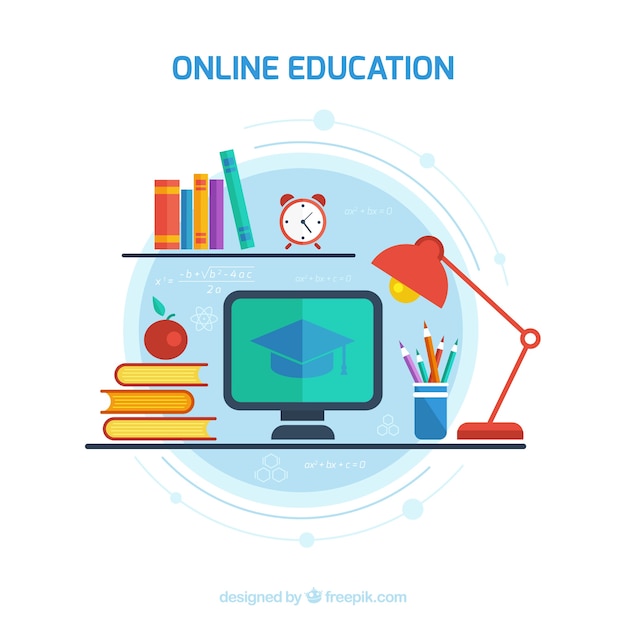 Gratis vector online onderwijs