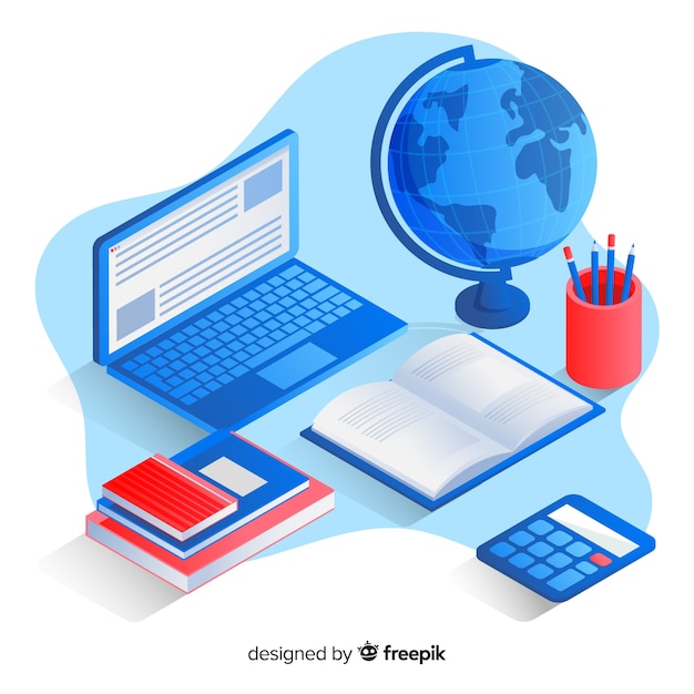 Gratis vector online onderwijs