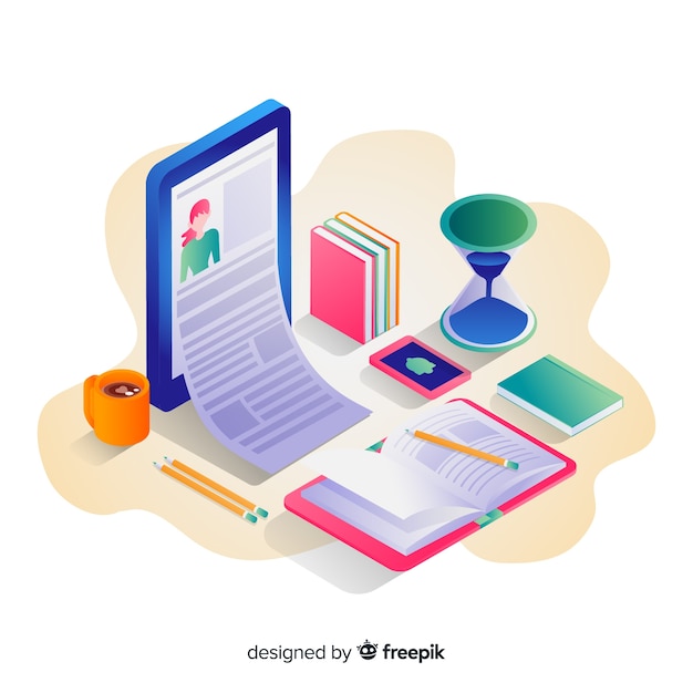 Gratis vector online onderwijs