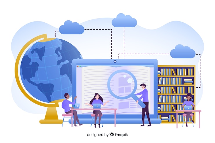 Gratis Vector online onderwijs