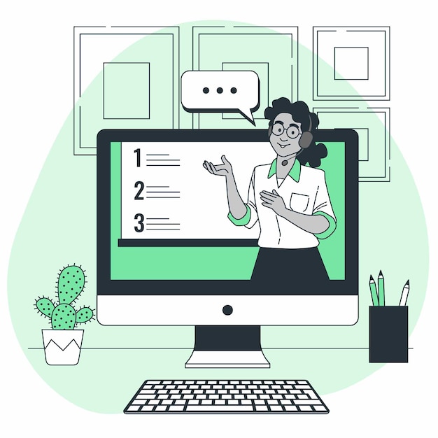 Online tutor concept illustratie