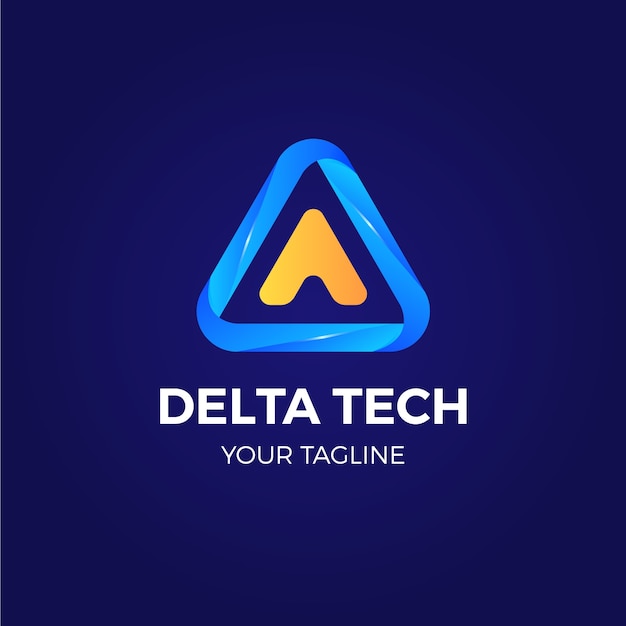 Gratis vector ontwerp met gradiënt delta-logo