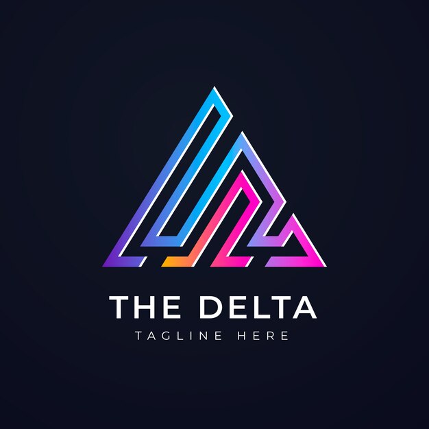 Ontwerp met gradiënt delta-logo