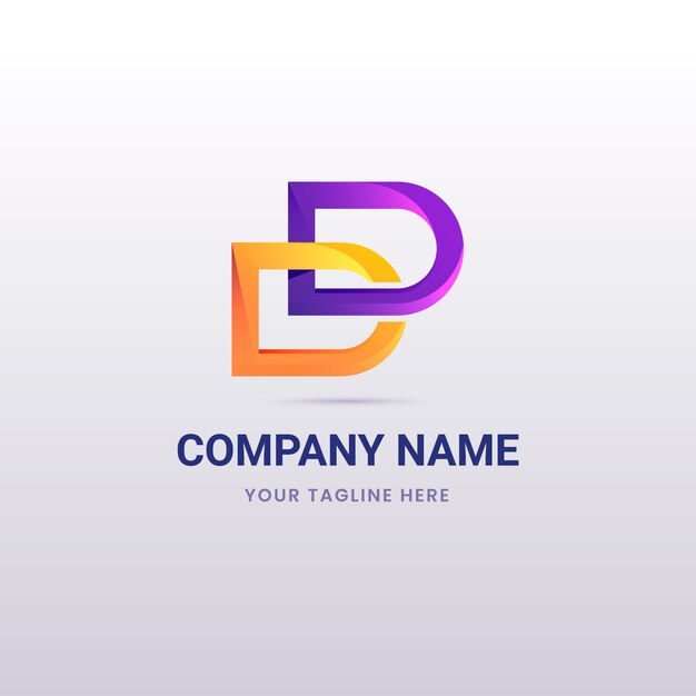 Ontwerp met verloop dd-logo