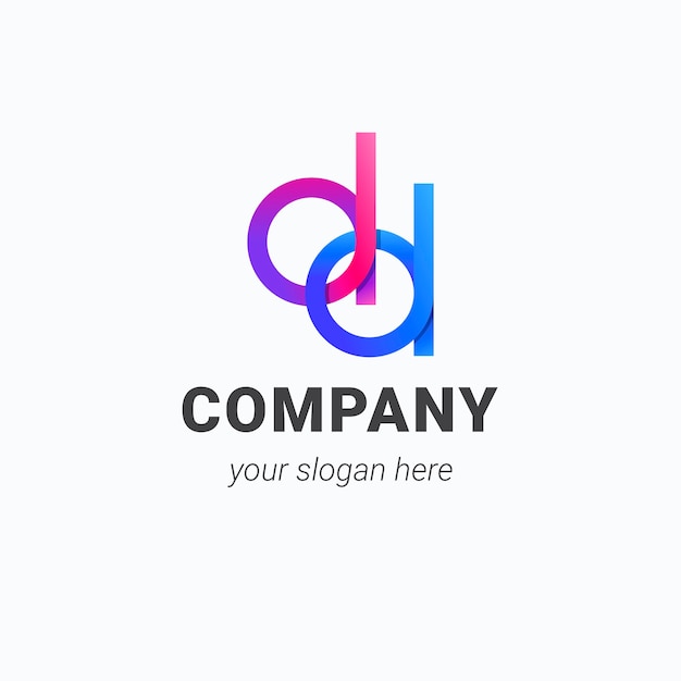Ontwerp met verloop dd-logo