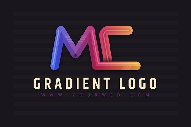 Gratis vector ontwerp met verloop mc-logo