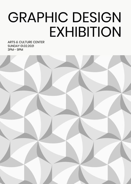 Ontwerp tentoonstelling geometrische sjabloon vector advertentie poster geometrische moderne stijl