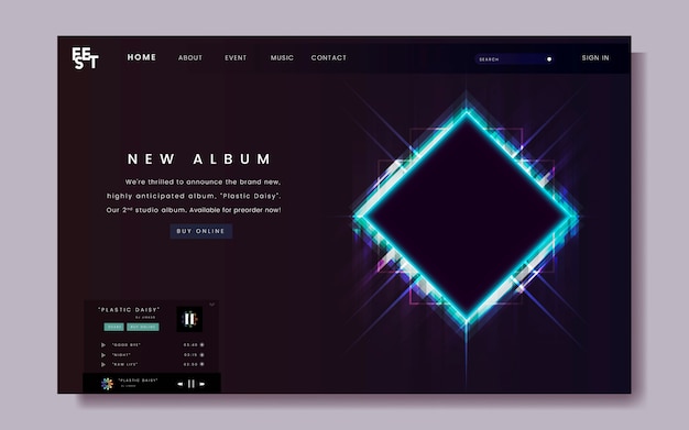 Ontwerp van album-release-website