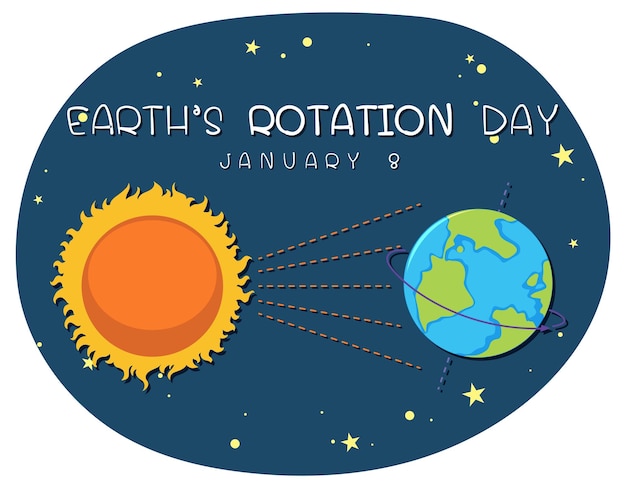 Ontwerp van de banner van de dag van de rotatie van de aarde