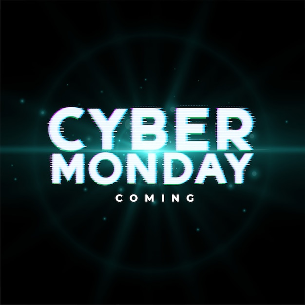 Ontwerp van de banner van het evenement van Cyber op maandag