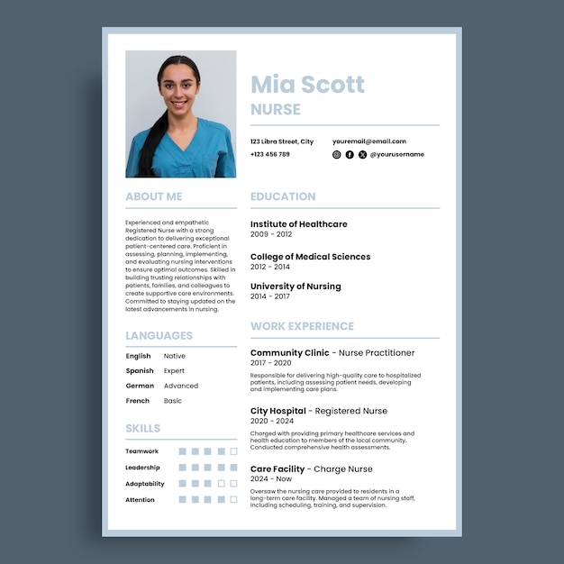 Ontwerp van een CV-sjabloon voor verpleegkundigen