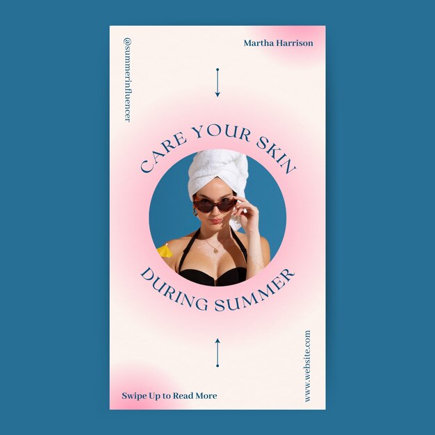 Ontwerp van een Instagram-verhaal voor een influencer