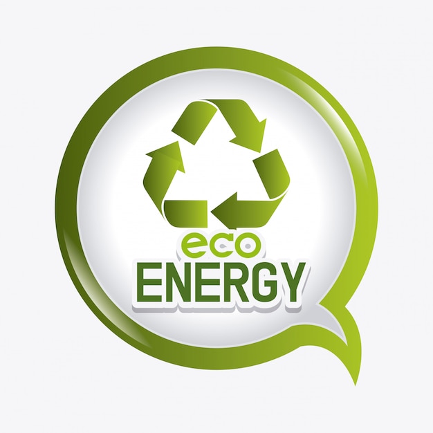 Gratis vector ontwerp van groene energieecologie