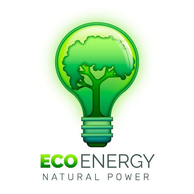 Gratis vector ontwerp van het logo op hernieuwbare energie