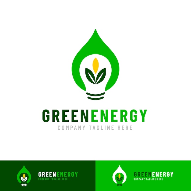 Gratis vector ontwerp van het logo op hernieuwbare energie