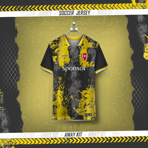 Ontwerp van voetbaltrui voor sublimatie, ontwerp van sportt-shirts