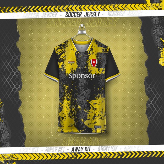 Ontwerp van voetbaltrui voor sublimatie, ontwerp van sportt-shirts