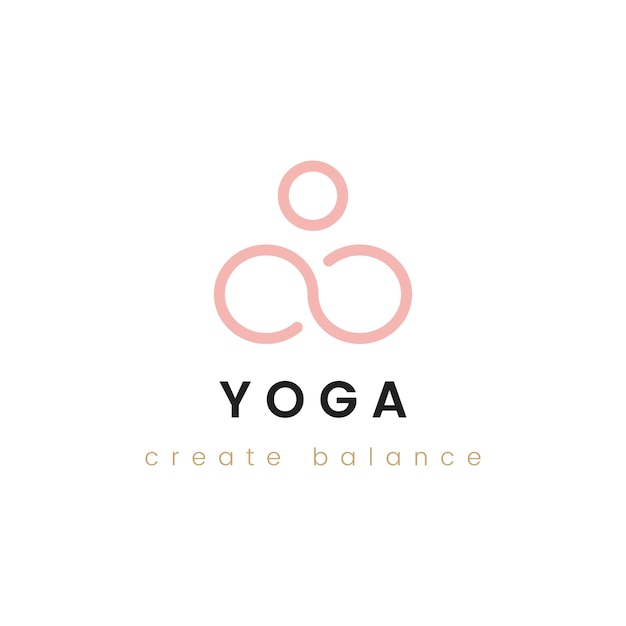 Ontwerp van yoga creëren balans logo vector