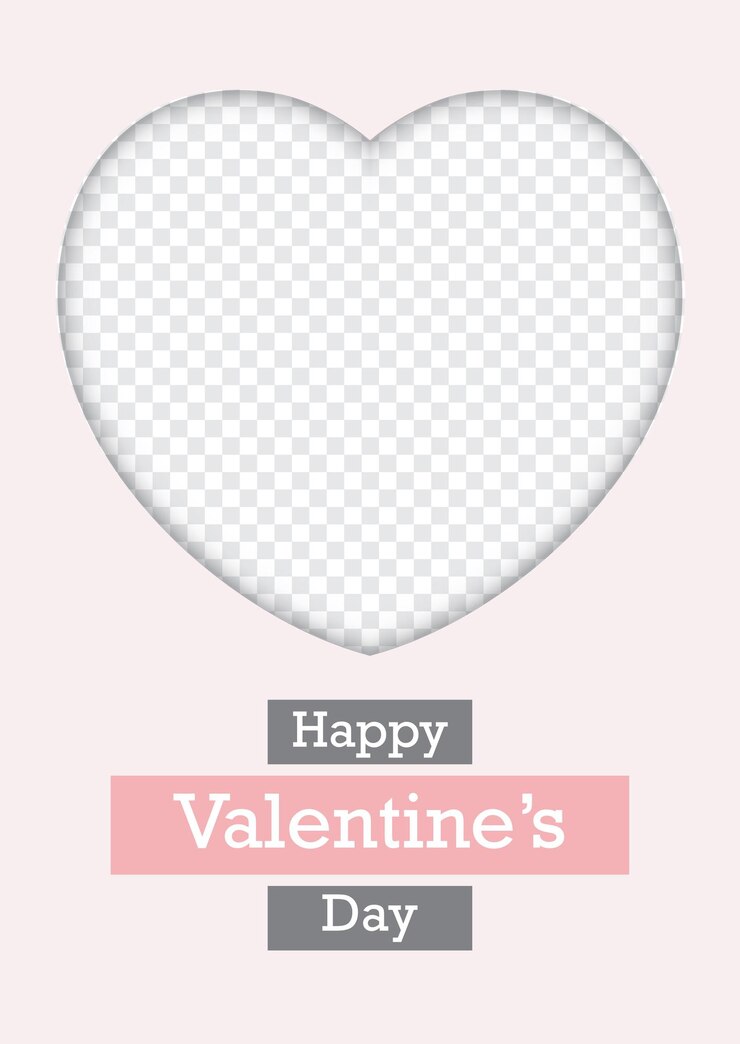 Gratis Vector ontwerp voor valentijnsdag kaart met lege ruimte voor foto