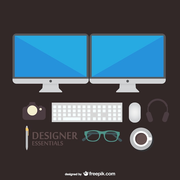 Gratis vector ontwerper gereedschappen vectorillustratie