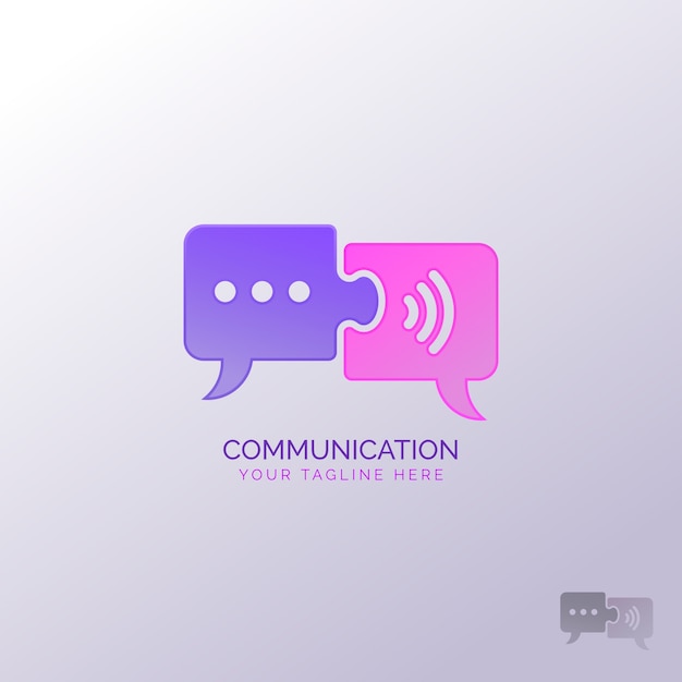 Gratis vector ontwerpsjabloon voor communicatielogo