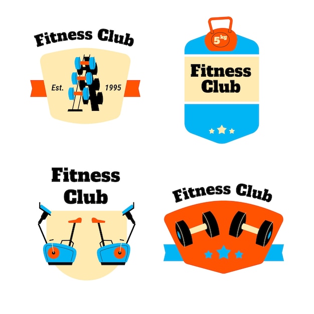 Gratis vector ontwerpsjabloon voor fitnesscentrum logo