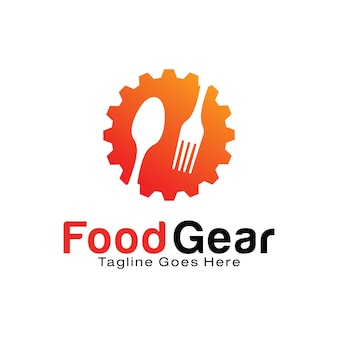 Ontwerpsjabloon voor food gear-logo