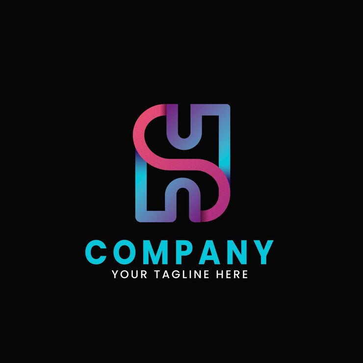 Gratis Vector ontwerpsjabloon voor gradiënt sh-logo