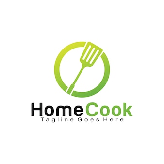 Ontwerpsjabloon voor home cook-logo