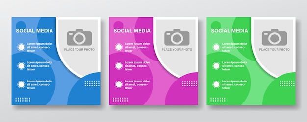 Gratis vector ontwerpsjabloon voor sociale media, instagram-berichten