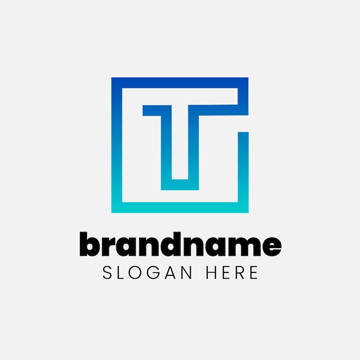Gratis Vector ontwerpsjabloon voor verloop t-logo