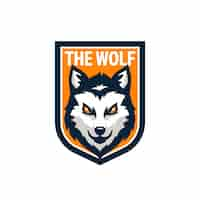 Gratis vector ontwerpsjabloon voor wolf-logo