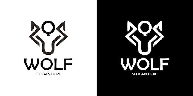 Ontwerpsjabloon voor wolf-logo