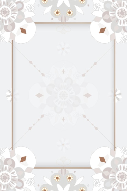 Gratis vector oosterse mandala frame bloemen