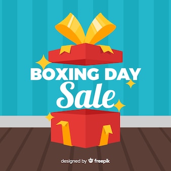 Open box boxing day verkoop achtergrond