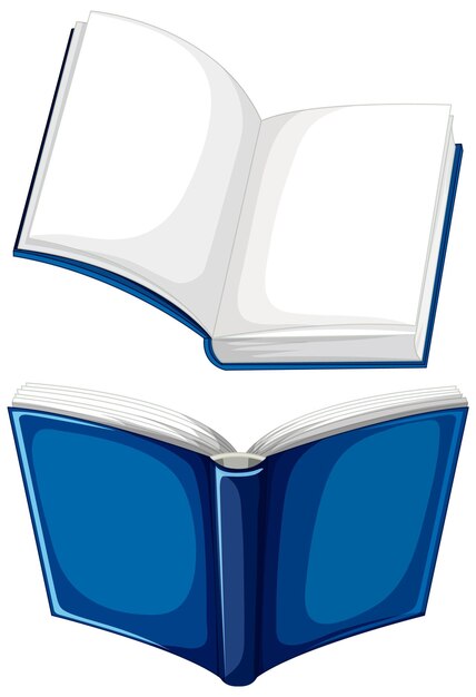 Open en gesloten blauwe boeken