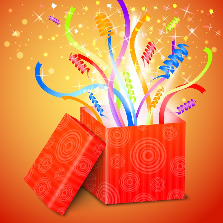Gratis Vector open geschenkdoos