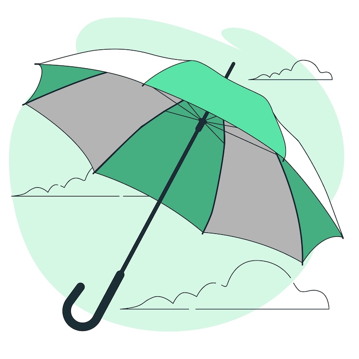 Gratis Vector open paraplu concept illustratie
