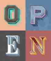 Gratis vector open typografie