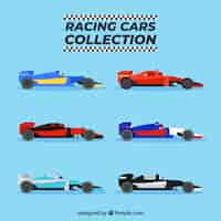 Gratis vector open wiel raceauto's collectie