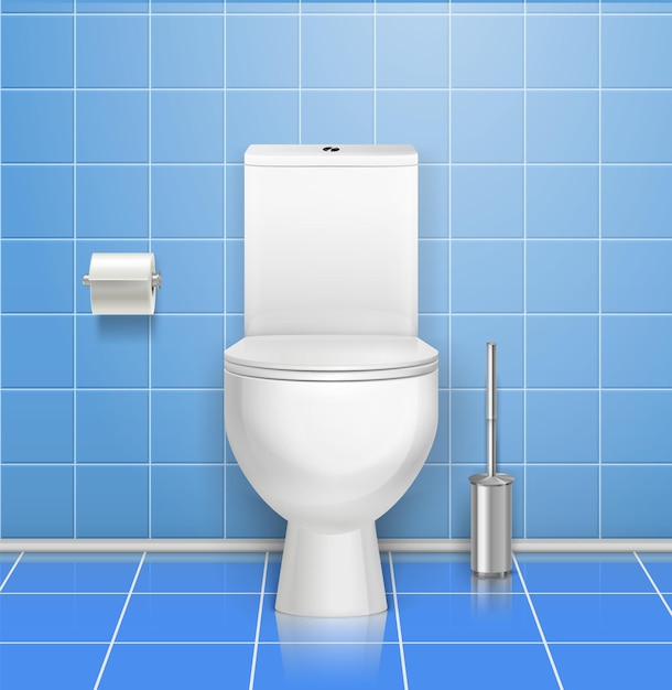 Openbaar toilet interieur illustratie