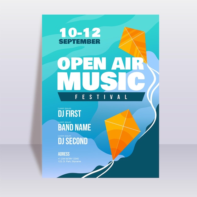 Openlucht muziekfestival poster