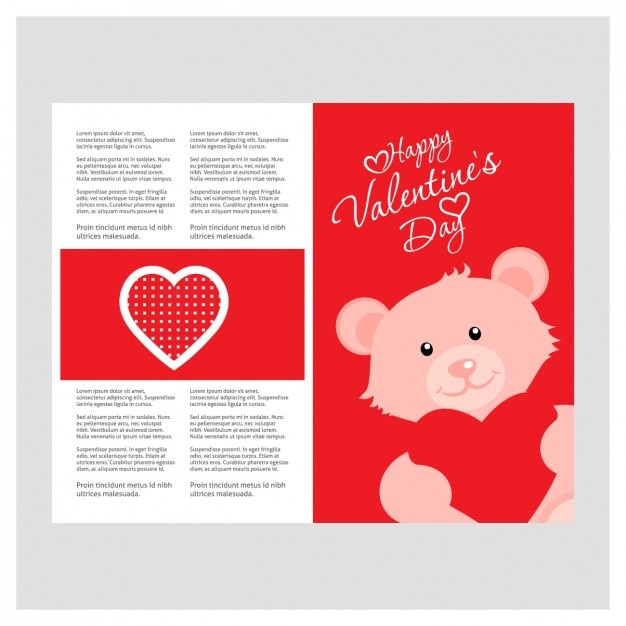 Opgezette beer valentijn kaart